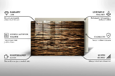 Piatto per candele con trama effetto legno