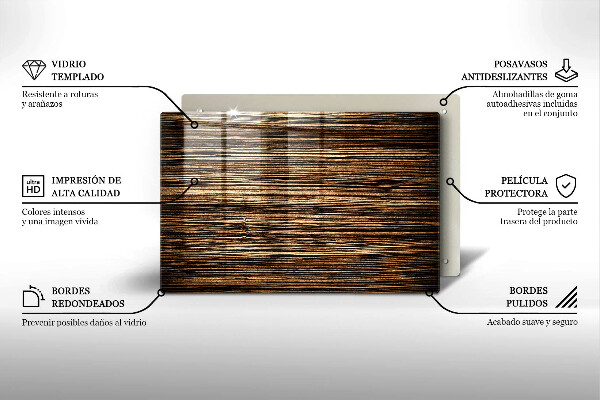 Piatto per candele con trama effetto legno