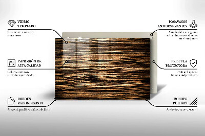 Piatto per candele con trama effetto legno