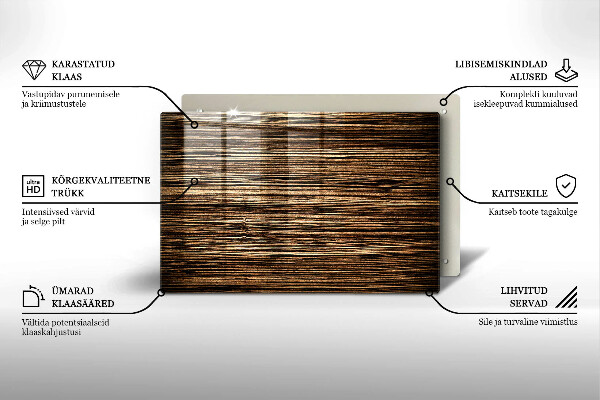 Piatto per candele con trama effetto legno