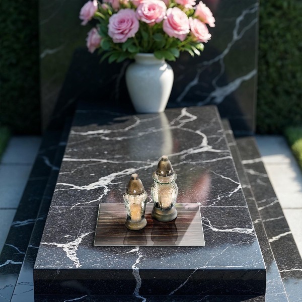 Piatto per candele con trama effetto legno