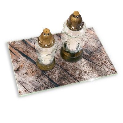 Piatto per candele con struttura in legno