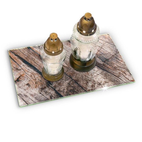 Piatto per candele con struttura in legno