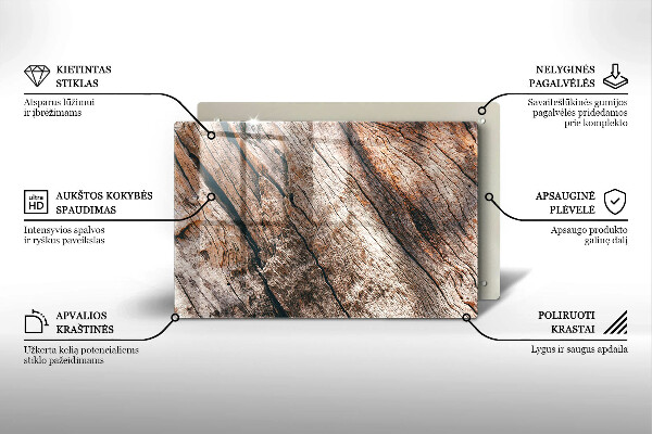 Piatto per candele con struttura in legno