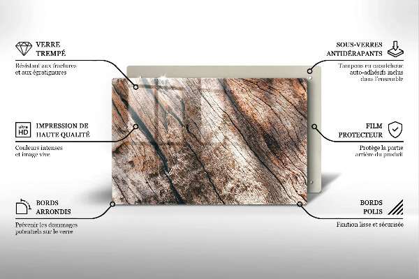 Piatto per candele con struttura in legno