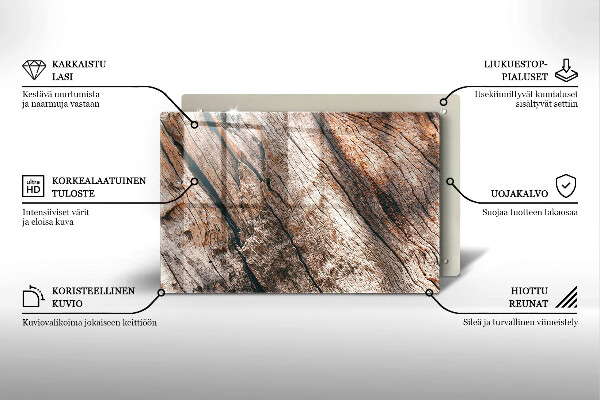 Piatto per candele con struttura in legno