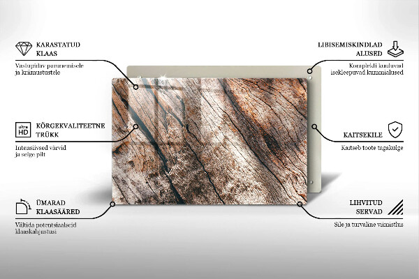 Piatto per candele con struttura in legno