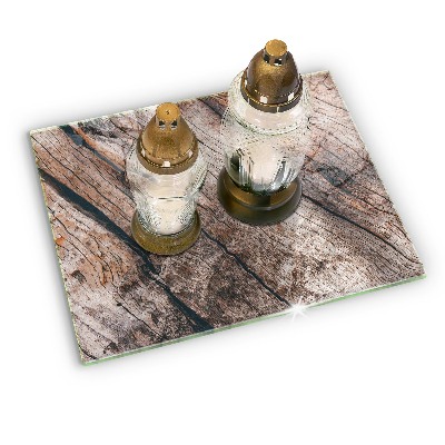 Piatto per candele con struttura in legno