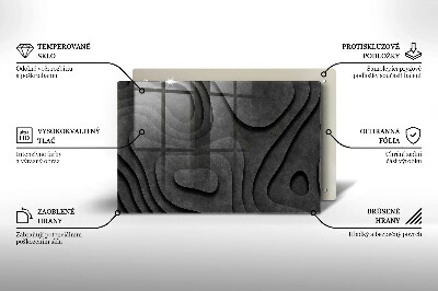Piastra in vetro per candele tombali con motivo a forme di pietra 3D