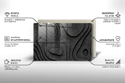Piastra in vetro per candele tombali con motivo a forme di pietra 3D