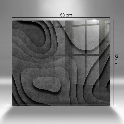 Piastra in vetro per candele tombali con motivo a forme di pietra 3D