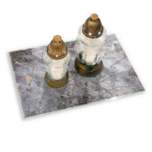 Piatto per candele con struttura in pietra