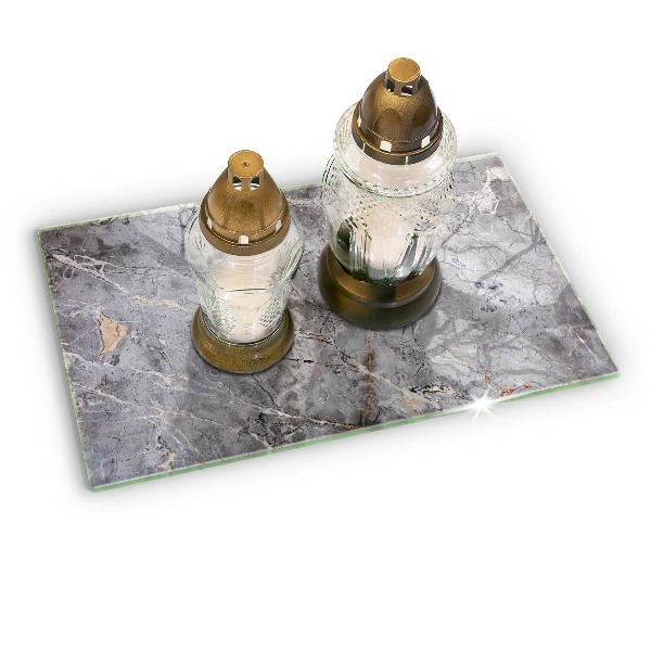 Piatto per candele con struttura in pietra