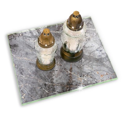 Piatto per candele con struttura in pietra