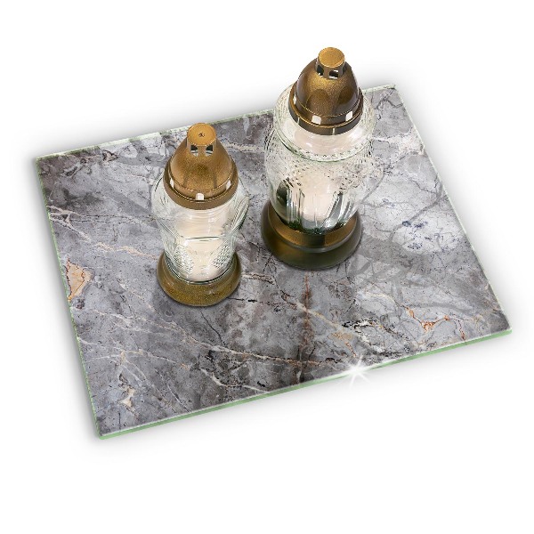 Piatto per candele con struttura in pietra