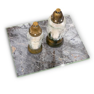 Piatto per candele con struttura in pietra