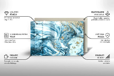 Piatto per candele con struttura dorata