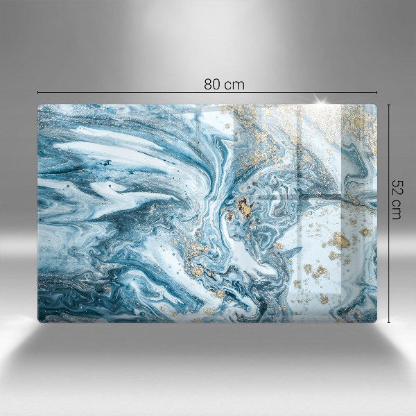 Piatto per candele con struttura dorata