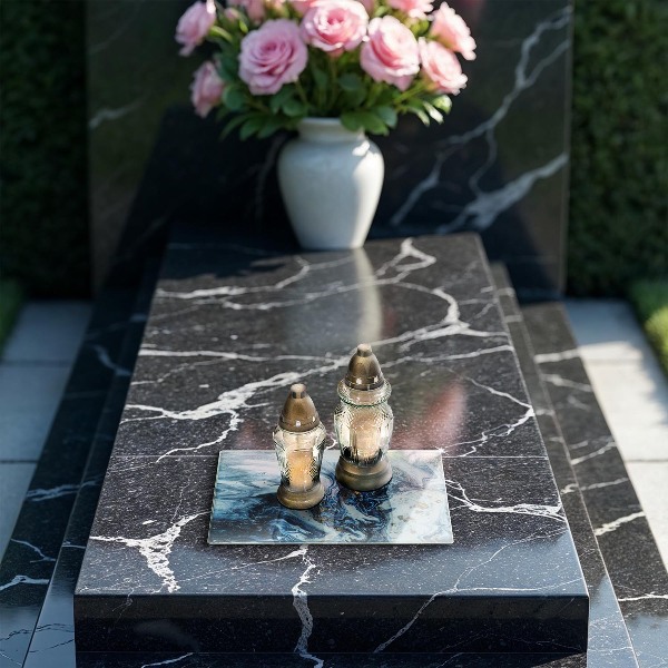 Piatto per candele con struttura dorata