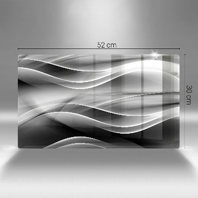 Piastra in vetro per candele tombali con motivo a linee delicate astratte