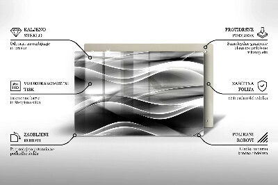 Piastra in vetro per candele tombali con motivo a linee delicate astratte