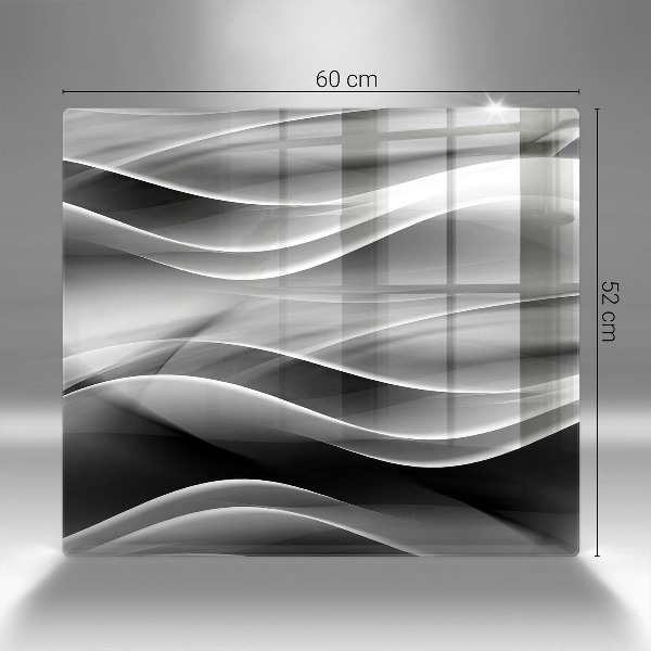 Piastra in vetro per candele tombali con motivo a linee delicate astratte