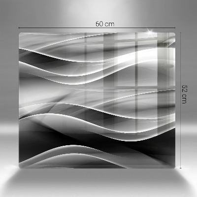 Piastra in vetro per candele tombali con motivo a linee delicate astratte