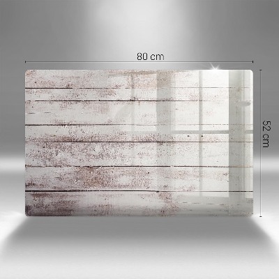 Piatto per candele con motivo di vecchie assi di legno