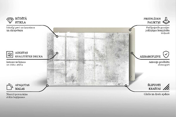 Piastra in vetro per candele tombali con struttura in cemento