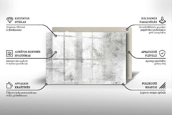 Piastra in vetro per candele tombali con struttura in cemento