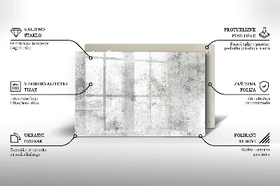 Piastra in vetro per candele tombali con struttura in cemento