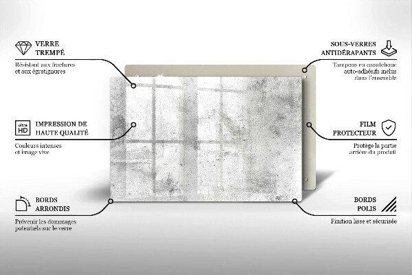 Piastra in vetro per candele tombali con struttura in cemento