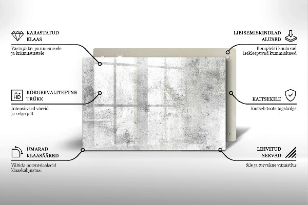 Piastra in vetro per candele tombali con struttura in cemento