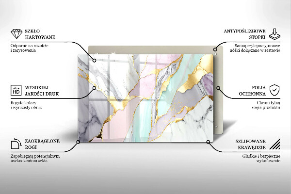 Piatto per candele con finitura in marmo pastello