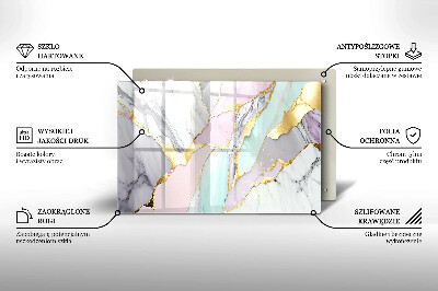 Piatto per candele con finitura in marmo pastello