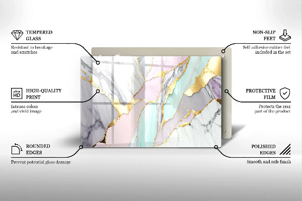 Piatto per candele con finitura in marmo pastello
