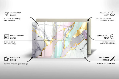 Piatto per candele con finitura in marmo pastello