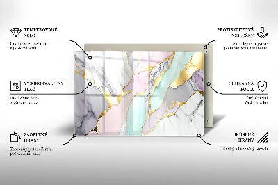 Piatto per candele con finitura in marmo pastello