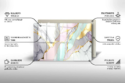 Piatto per candele con finitura in marmo pastello