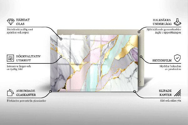 Piatto per candele con finitura in marmo pastello