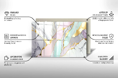 Piatto per candele con finitura in marmo pastello