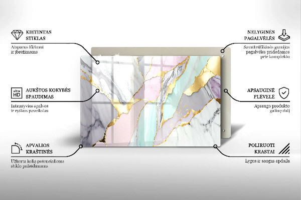 Piatto per candele con finitura in marmo pastello