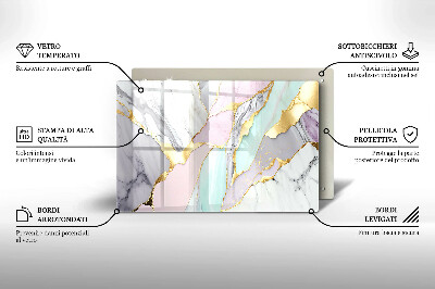 Piatto per candele con finitura in marmo pastello
