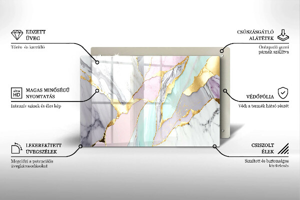 Piatto per candele con finitura in marmo pastello