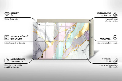 Piatto per candele con finitura in marmo pastello