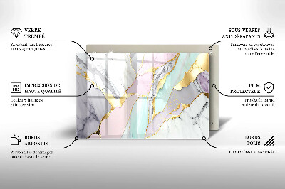 Piatto per candele con finitura in marmo pastello