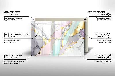 Piatto per candele con finitura in marmo pastello