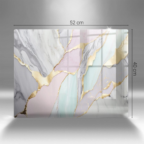 Piatto per candele con finitura in marmo pastello