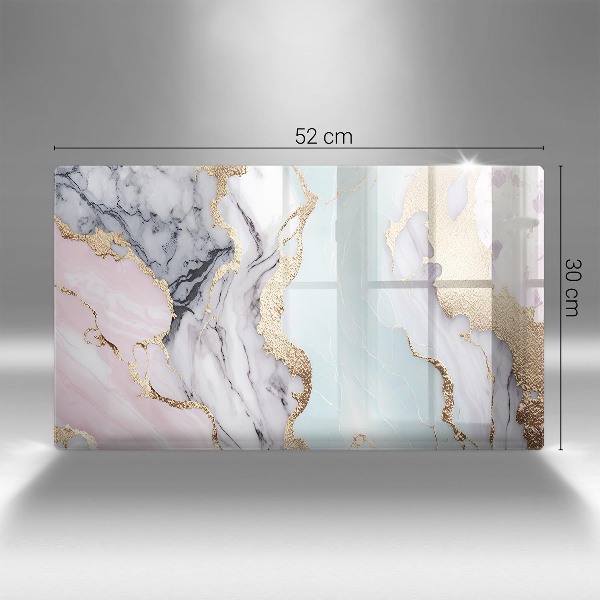 Piastra in vetro per candele tombali con motivo in marmo pastello