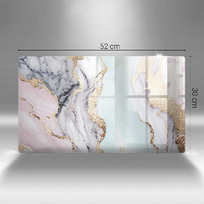 Piastra in vetro per candele tombali con motivo in marmo pastello